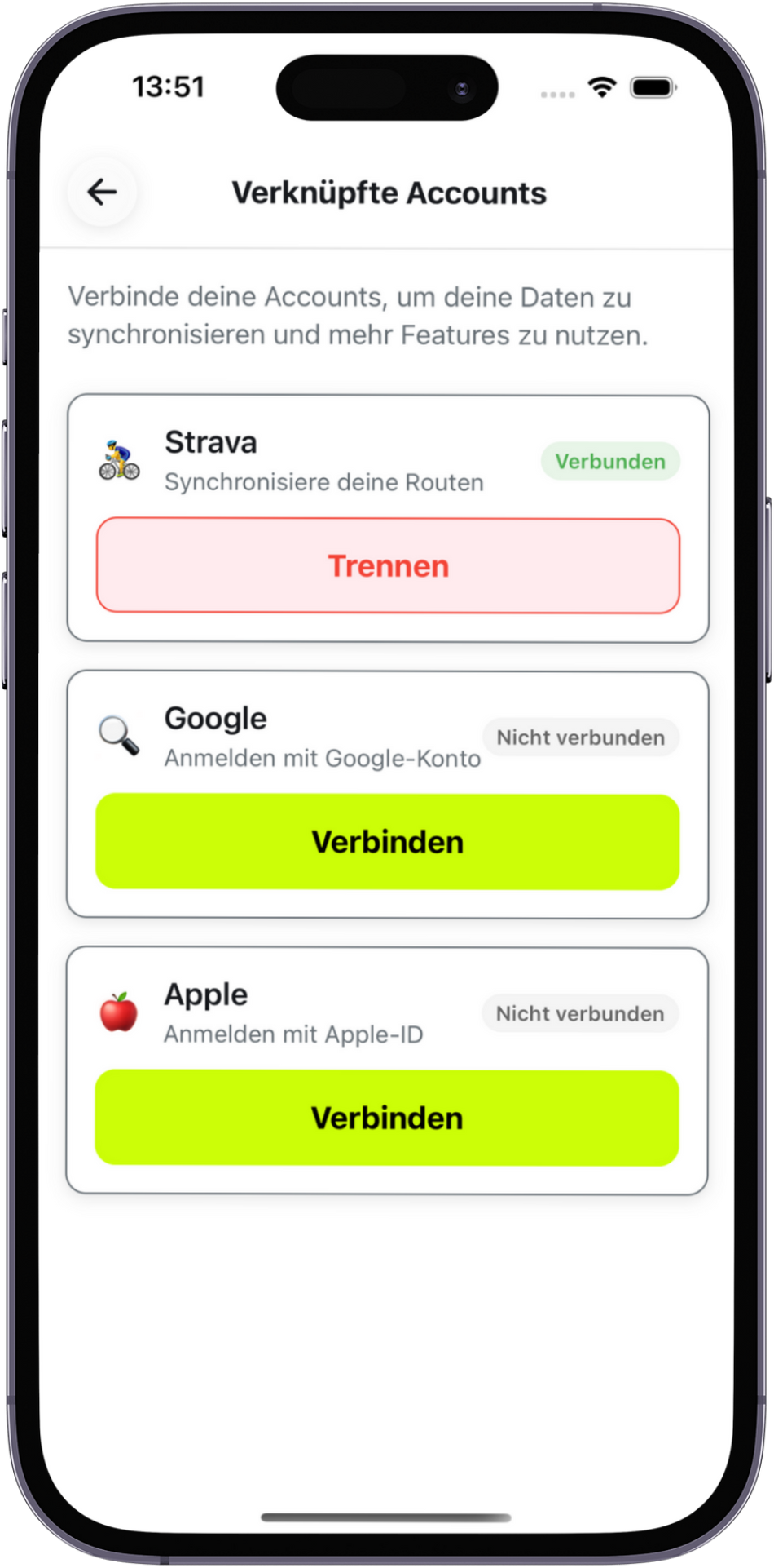 Verknüpfte Accounts